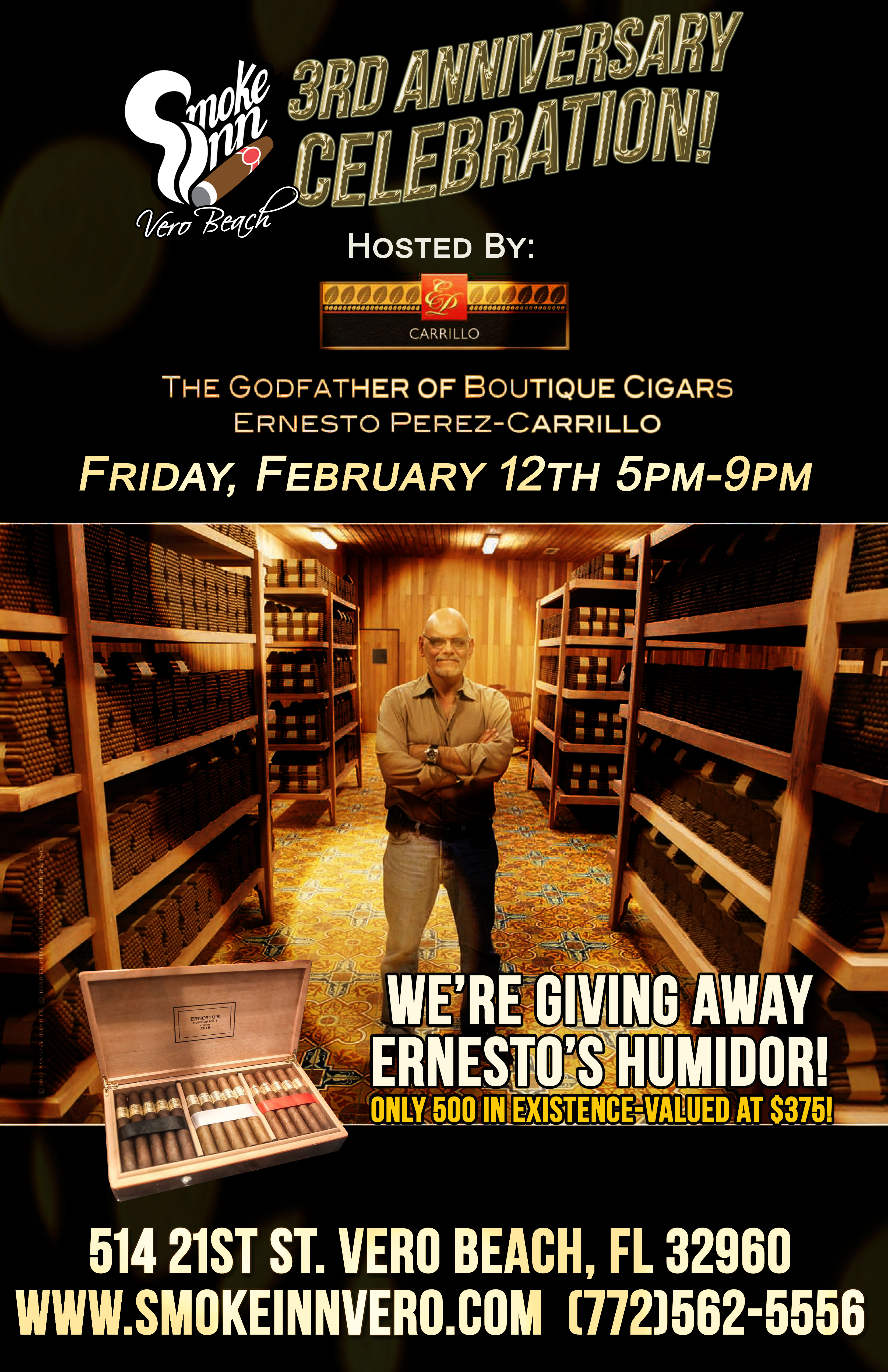 Smoke Inn Cigars Vero Beach_3rd Anniversary hosted by_Ernesto Perez-Carrillo